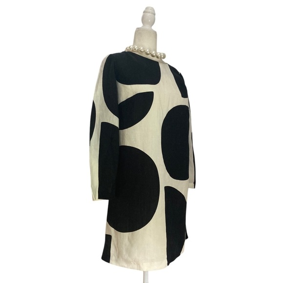 Mara Hoffman Billie Mini Dress Tondo Black and White Dot Linen Blend - Picture 12 of 16